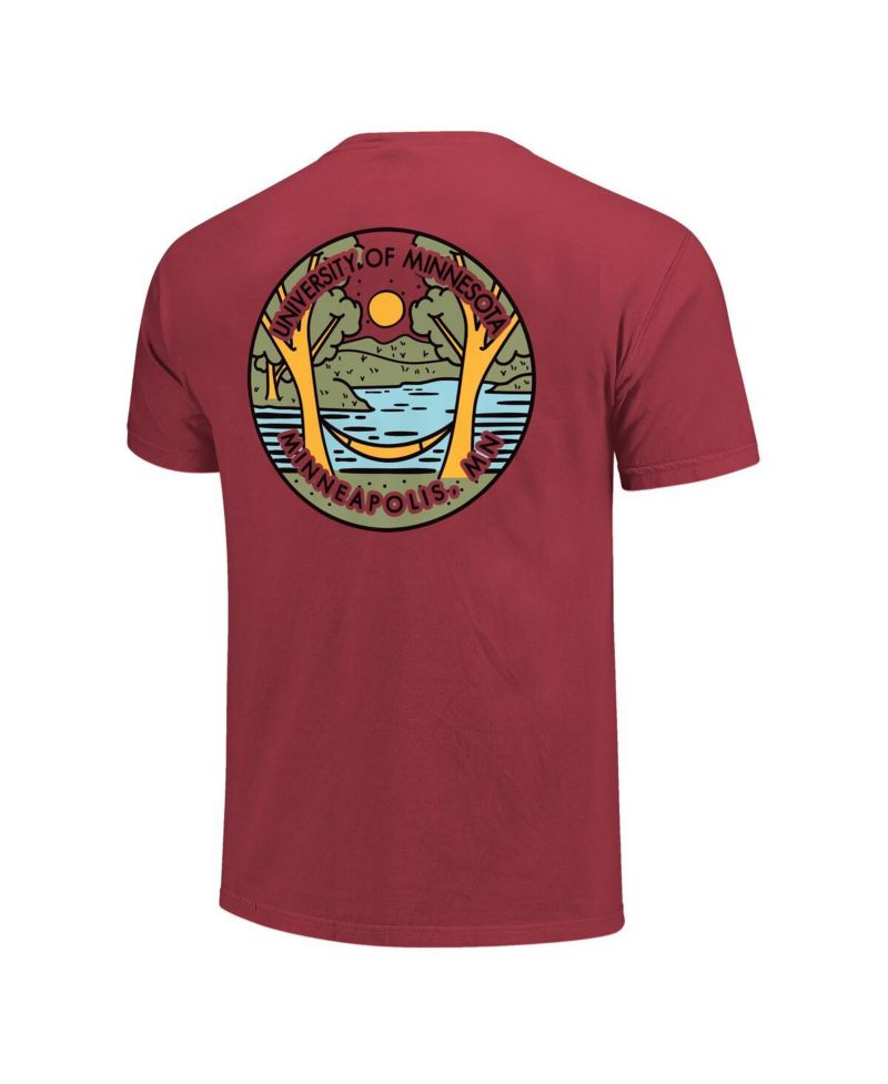 Men's and Women's Maroon Minnesota Golden Gophers Scenic Comfort Colors T-Shirt