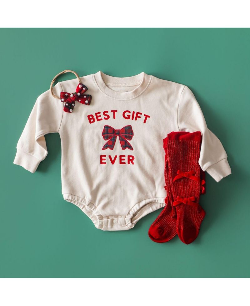 Baby Girls 0-24M Shimmer Red Velvet Mini Bow Tights