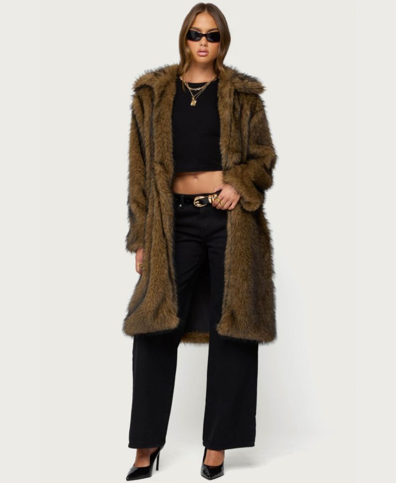 Women's Saphira Oversized Faux Fur Maxi Coat