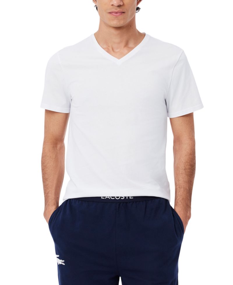 Men's Slim Fit V-Neck Cotton Undershirts, 5-Pack