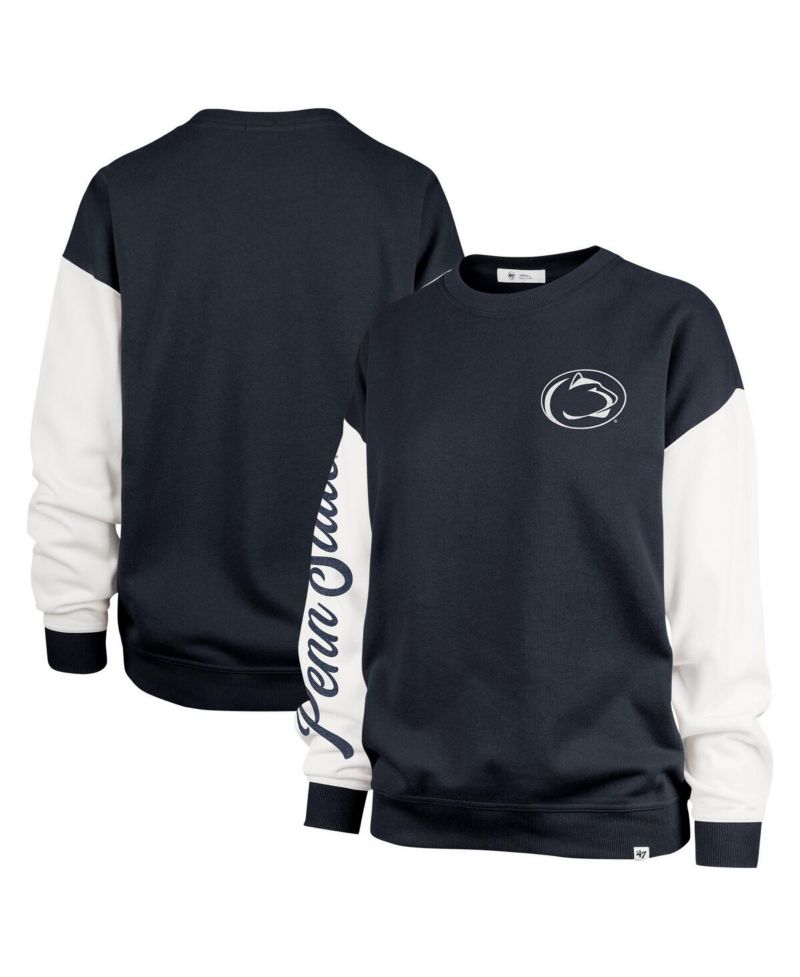 Women's Navy Penn State Nittany Lions Double Header Rise Andie Pullover Sweatshirt