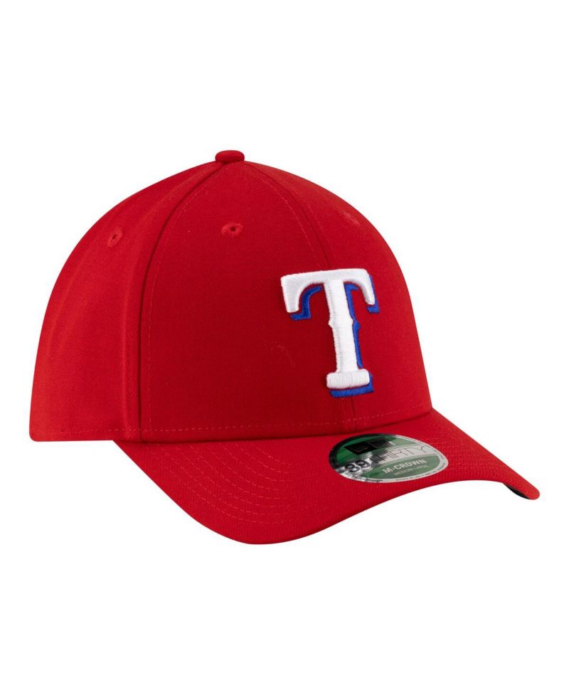 Men's Red Texas Rangers Player Replica 39THIRTY M-Crown Flex Hat