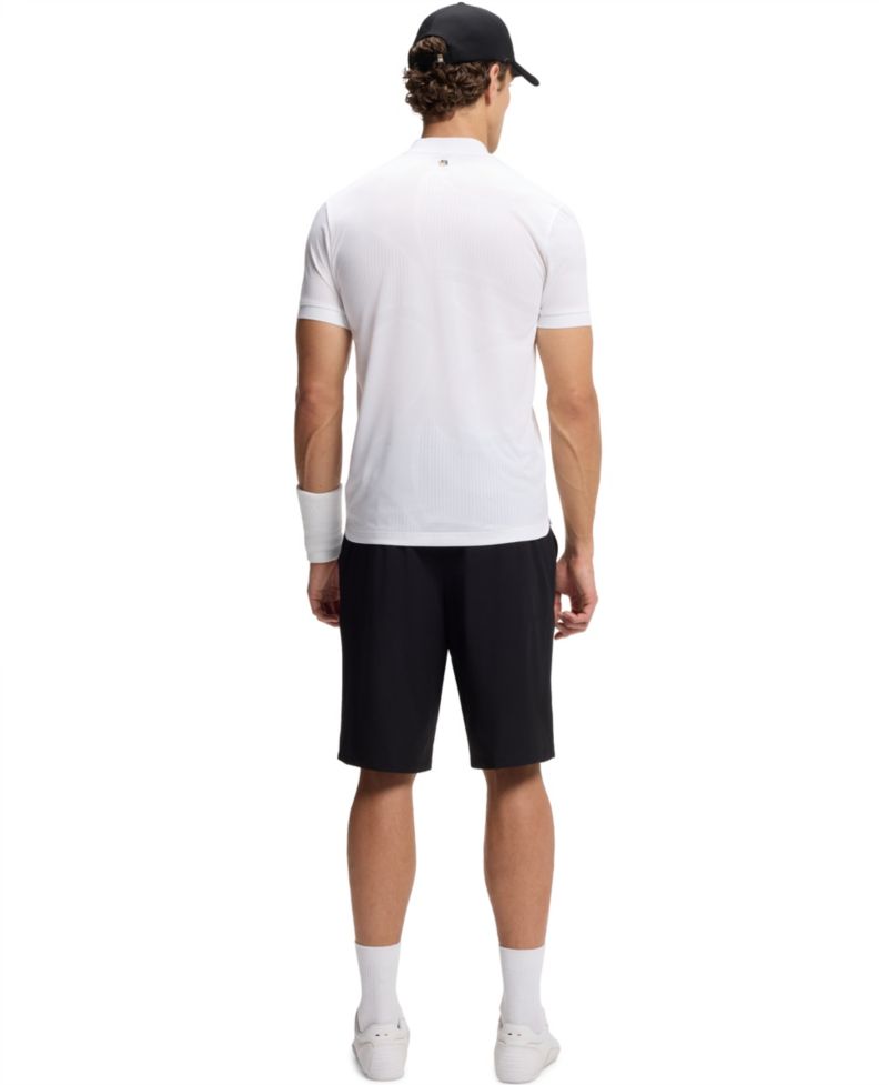 BOSS by Men's Moisture Management Zip-Neck Slim-Fit Polo Shirt