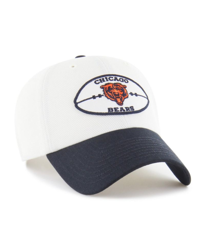 Men's Cream/Navy Chicago Bears Pique Patch Clean Up Adjustable Hat