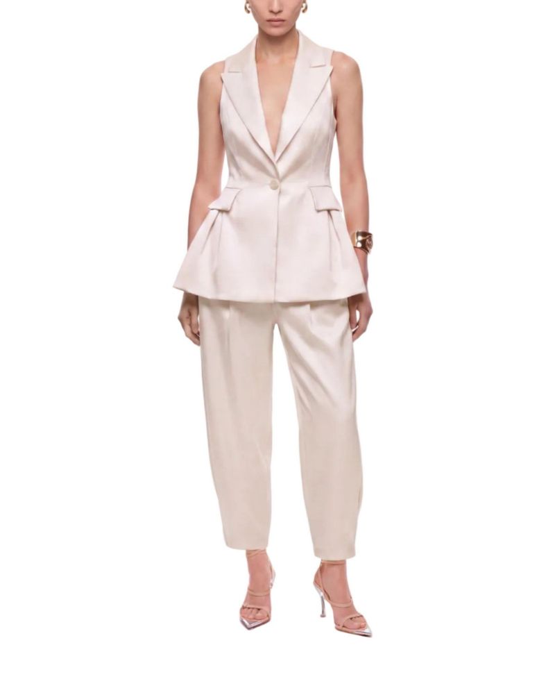 Women's Single Button Peak Lapel Vest