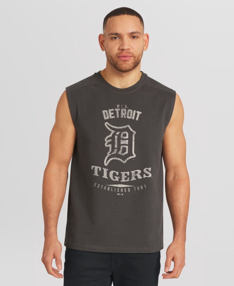 Men's Charcoal Detroit Tigers Muscle Tank Top