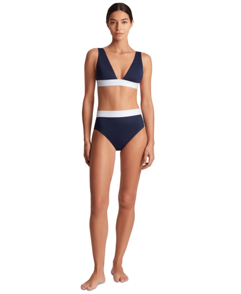 Women's Banded High-Waist Bikini Bottoms