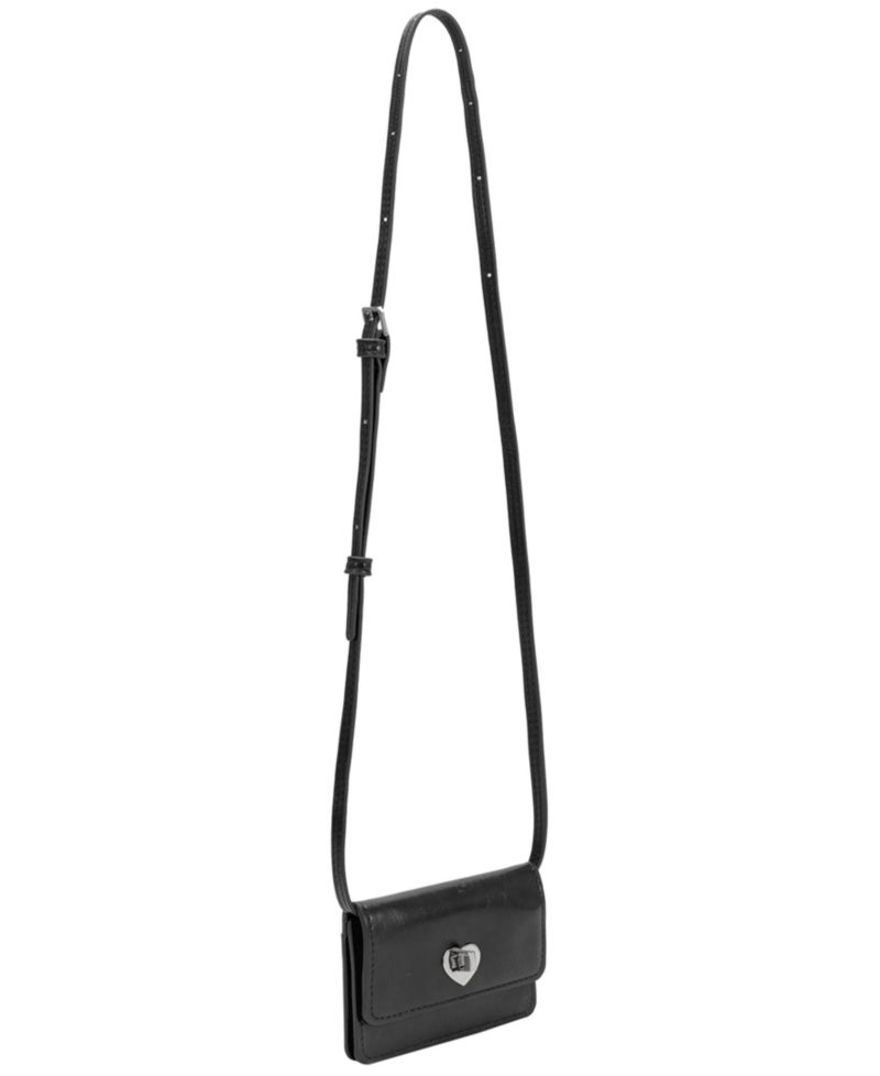 Mini Heart Leather Card Holder Sling Handbag