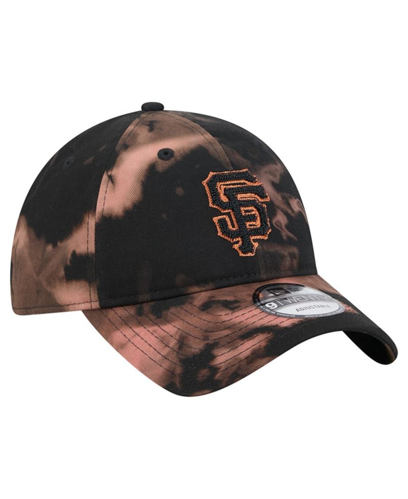 Men's Black San Francisco Giants Bleach Wash 9TWENTY Adjustable Hat