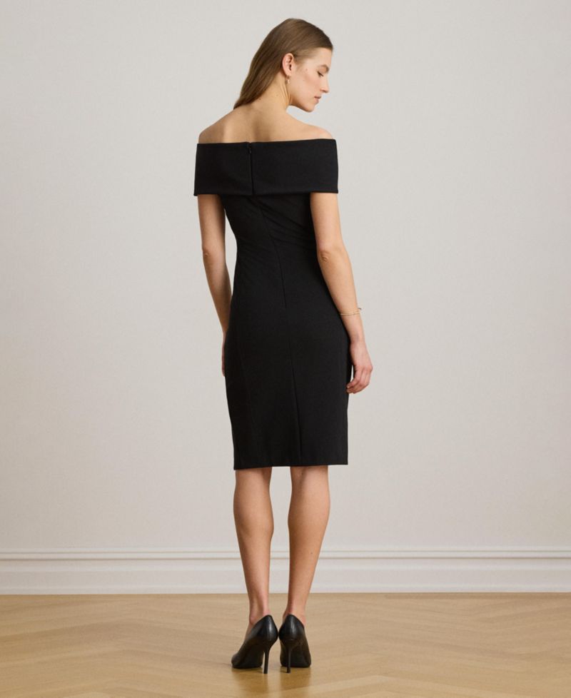 Women's Faille Off-the-Shoulder Cocktail Dress