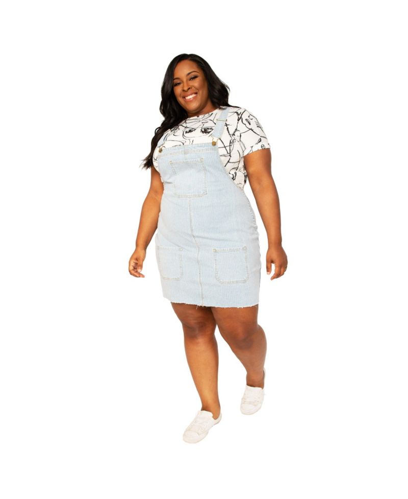 Plus Size Denim Skirtall
