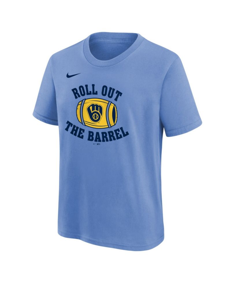 Big Boys and Girls Light Blue Milwaukee Brewers Hometown Collection T-Shirt