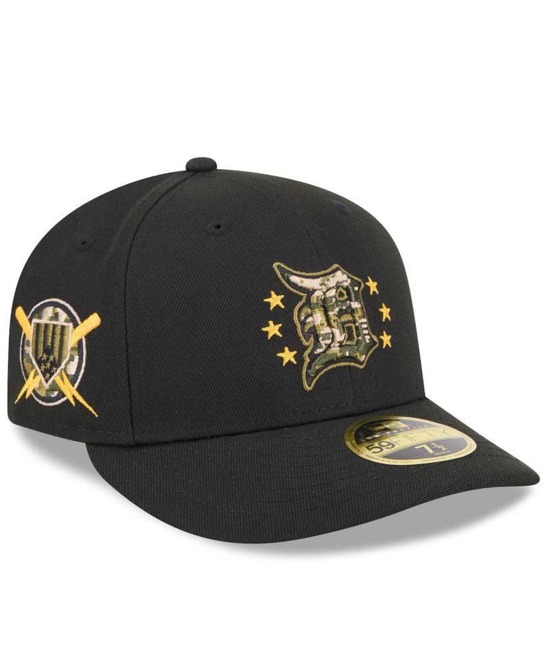 Men's Black Detroit Tigers 2024 Armed Forces Day Low Profile 59FIFTY Fitted Hat