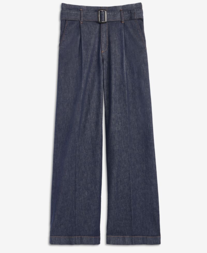Women's High-Rise Wide-Leg Belted Jeans