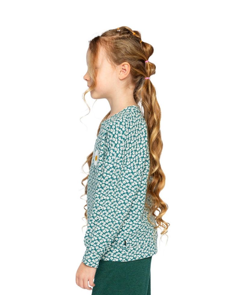Little and Big Girl (6 - 12) Printed Jersey Long Sleeve T-Shirt