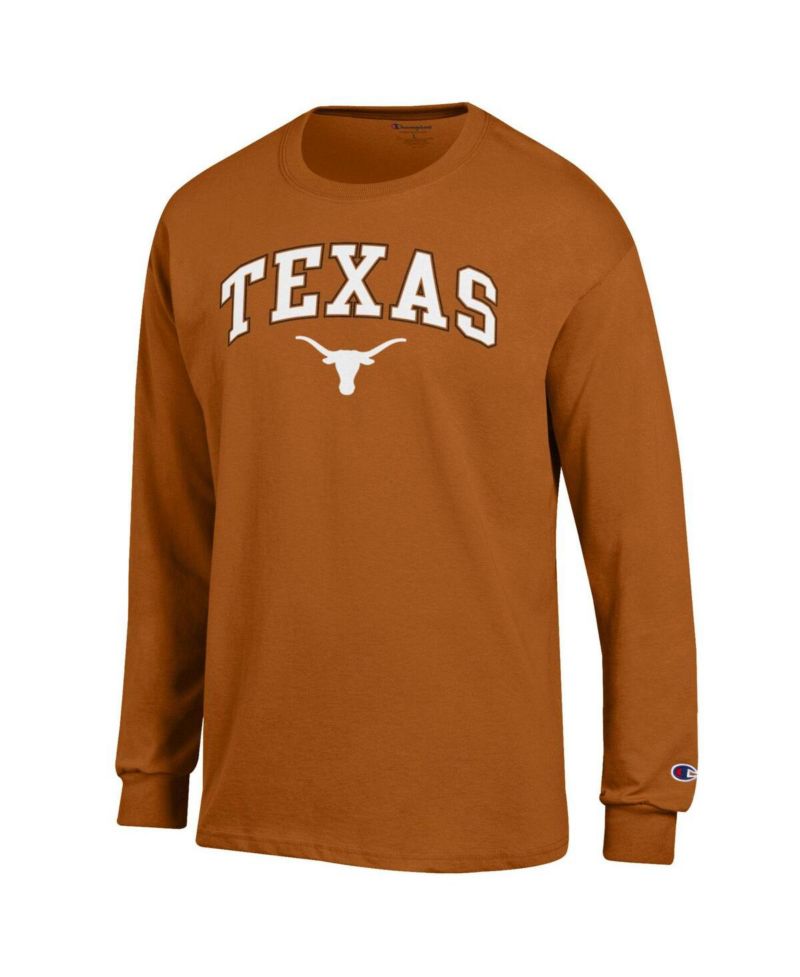 Men's Texas Orange Texas Longhorns Arch Over Logo Long Sleeve T-Shirt