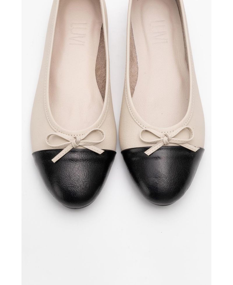 женские кожаные балетки Rayne Cap Toe