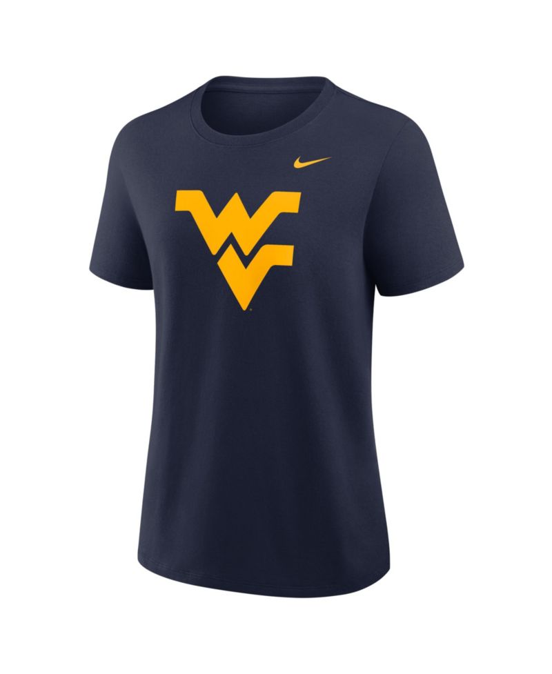 Women's Navy West Virginia Mountaineers Primary Logo T-Shirt