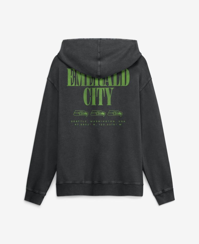 Men's Black Seattle Seahawks Relaxed Intense Rivalry French Terry Hoodie