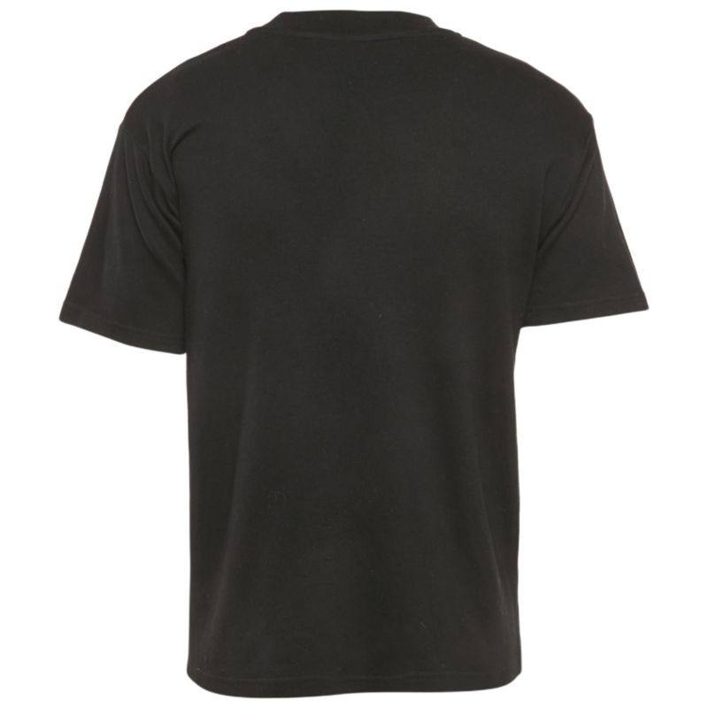 Men's Black Painted Logo Cotton Crew Neck T-Shirt