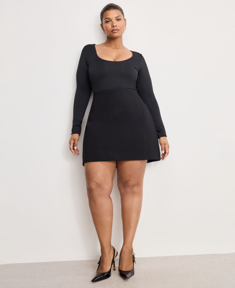 Women's Back Zipper Mini Skirt, Regular and Plus