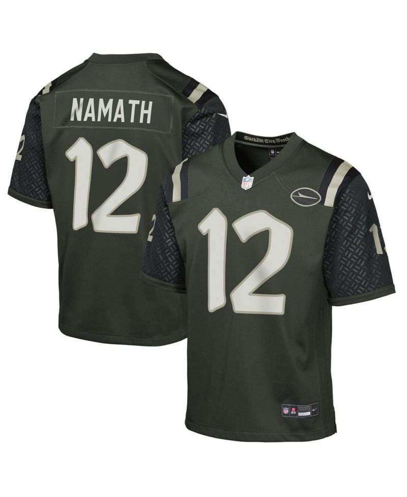 Big Boys and Girls Joe Namath Gotham Green New York Jets 2025 Rivalries Collection Retired Player Game Jersey