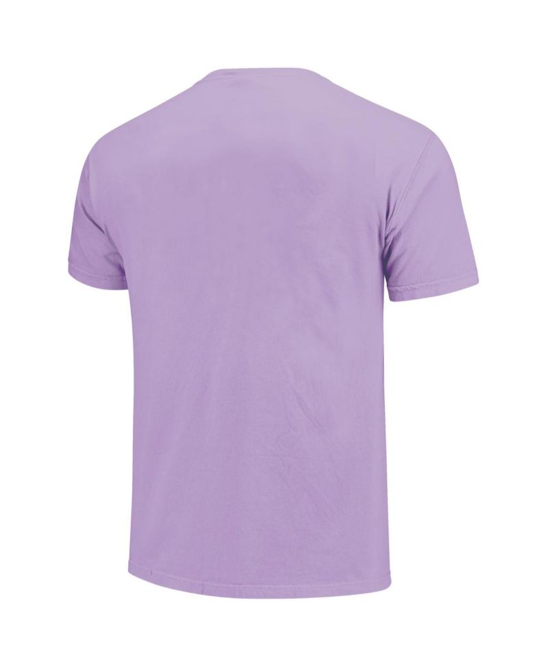 Women's Purple LSU Tigers Comfort Colors Campus Drawing Mom T-Shirt