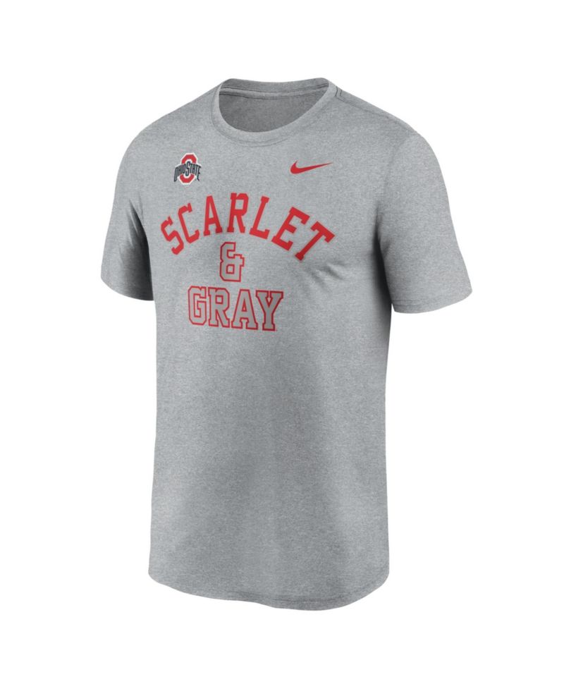Men's Gray Ohio State Buckeyes Primetime Arch Mantra Legend Dri-FIT T-Shirt
