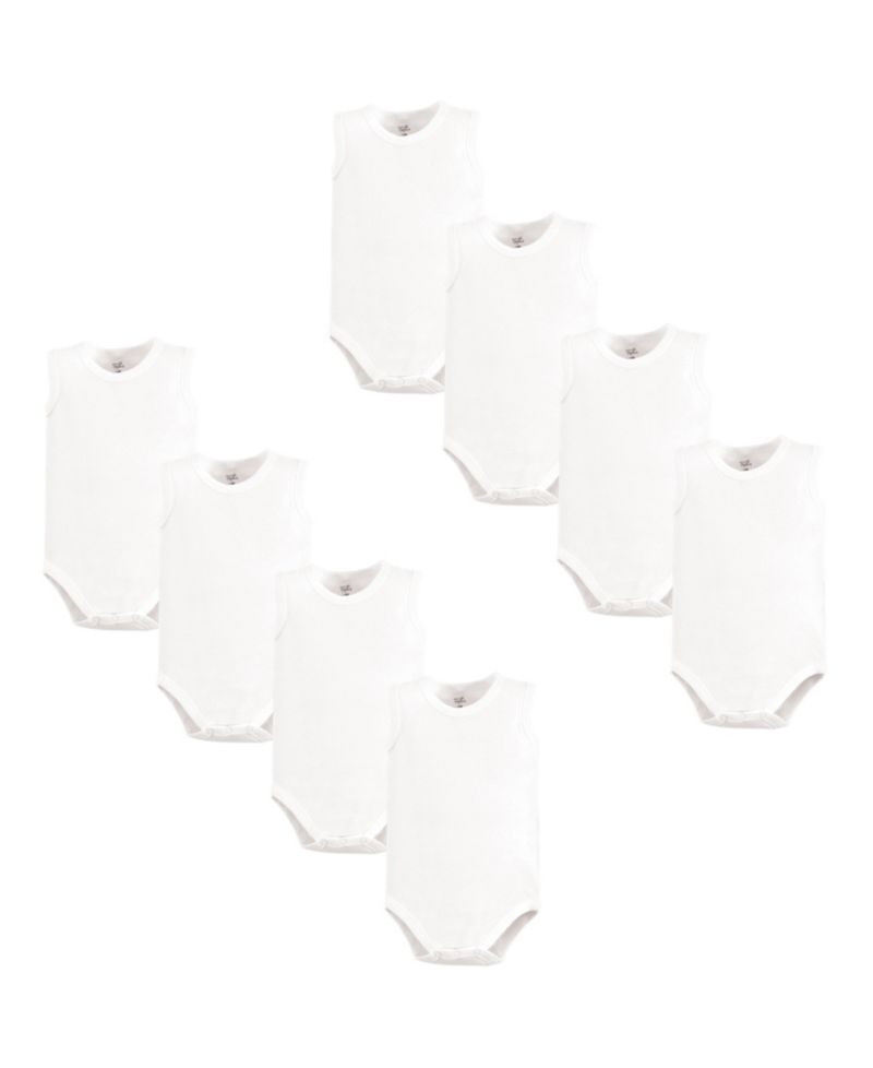8Pk Sleeveless Natural Bodysuits