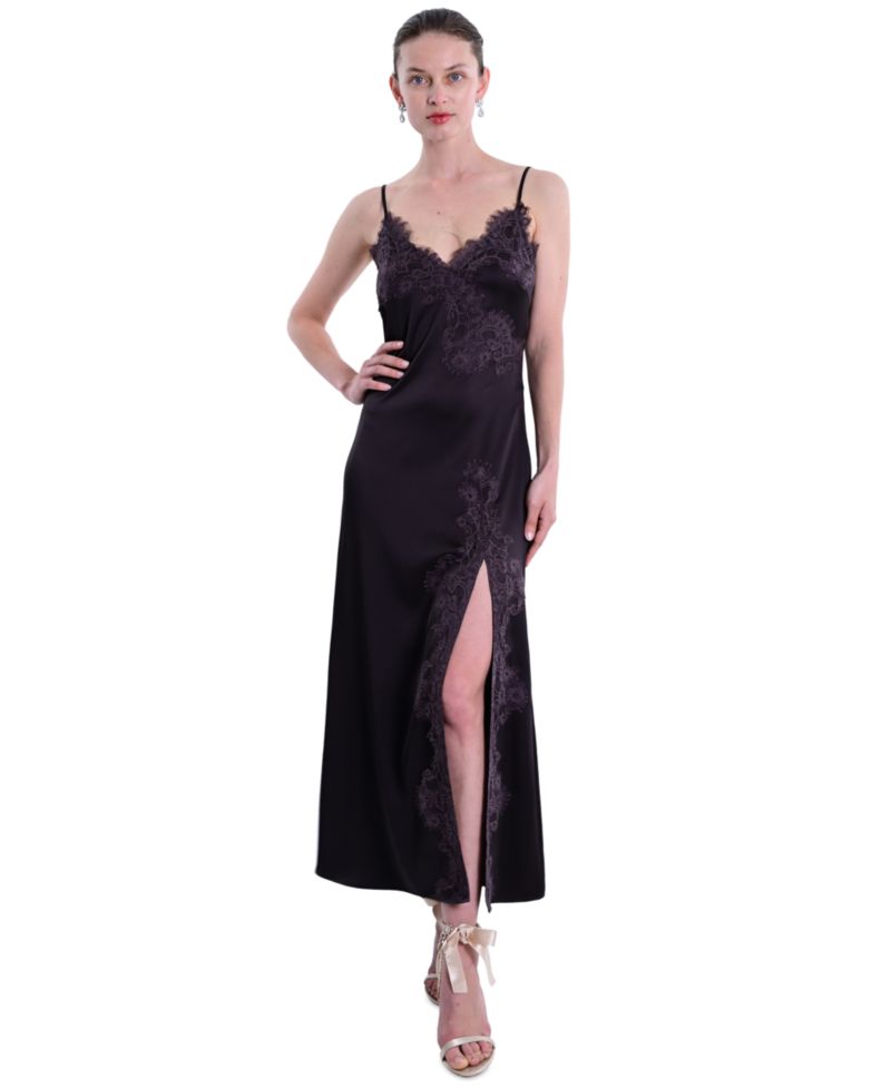 Women's Lace Trim Midi Dress