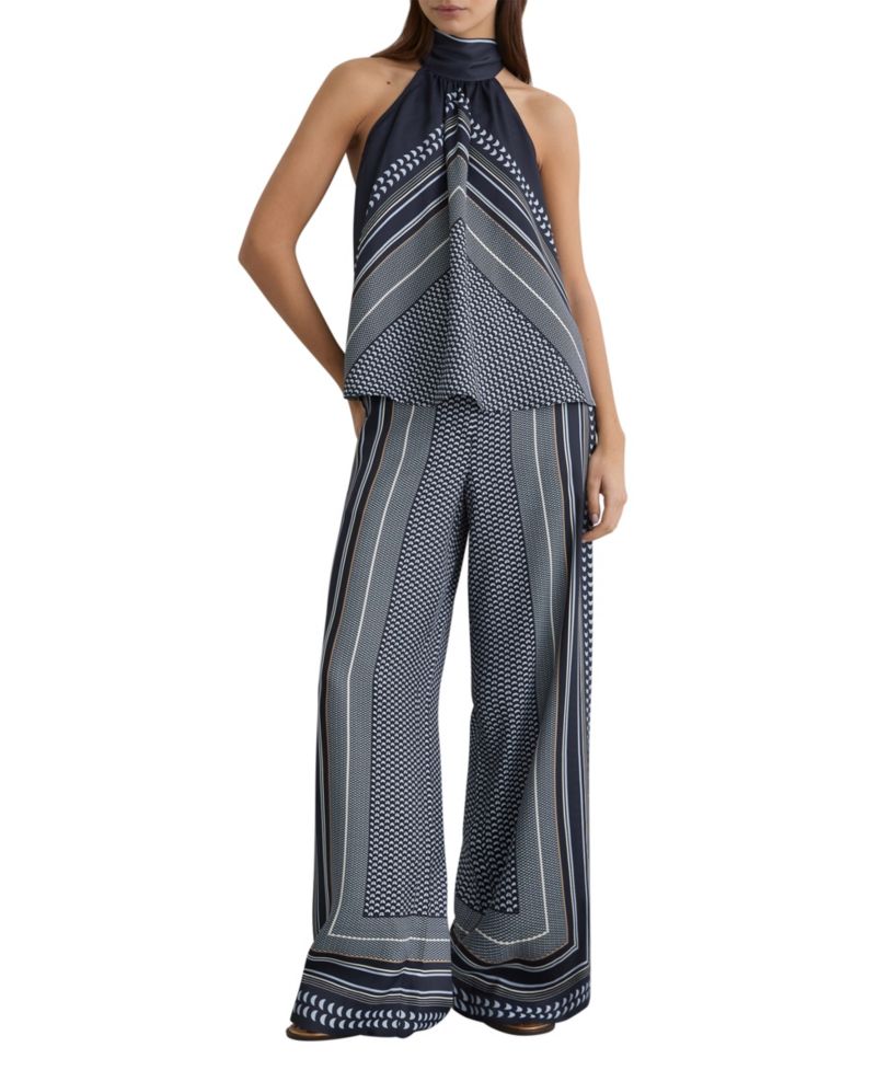 Women's Anna Wide-Leg Printed Trouser Pants