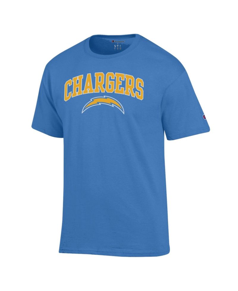 Men's Powder Blue Los Angeles Chargers Arch Over Logo T-Shirt