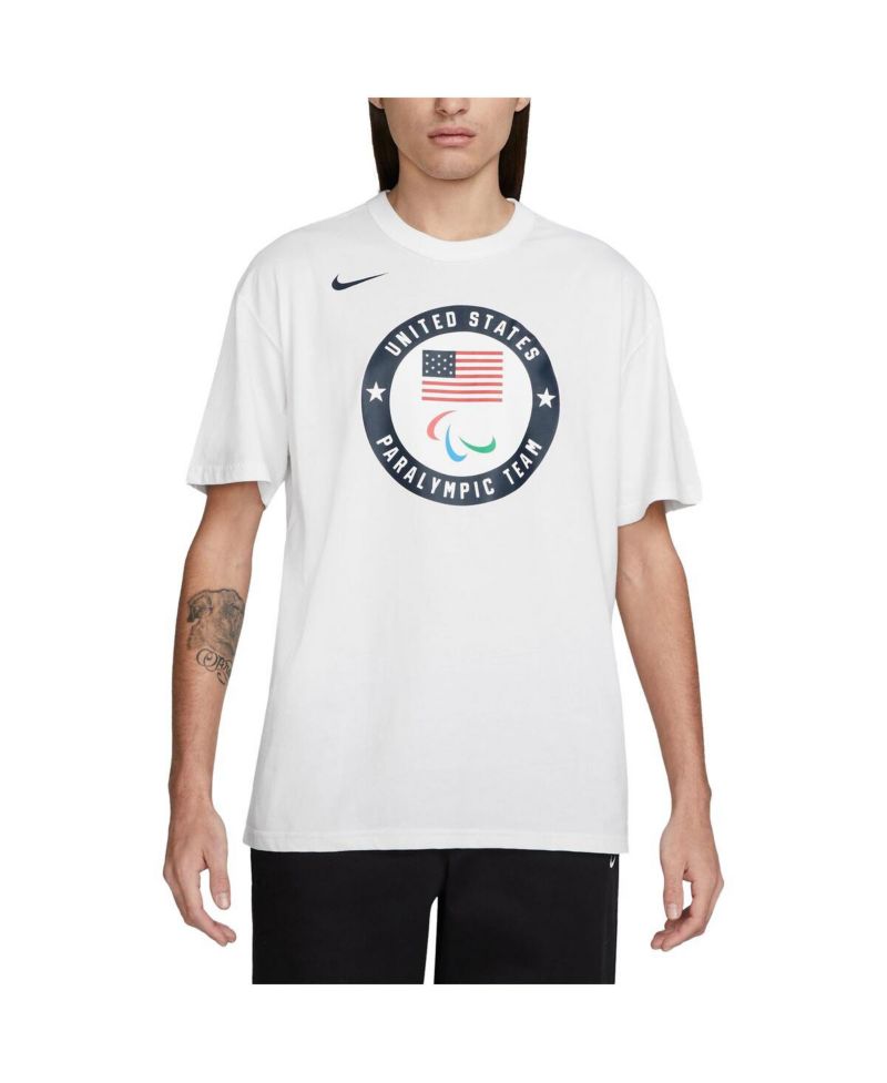Men's White Team USA 2024 Summer Paralympics Media Day Look Essentials T-Shirt