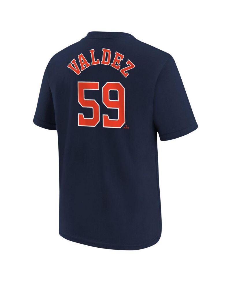 Big Boys and Girls Framber Valdez Navy Houston Astros Name & Number T-Shirt