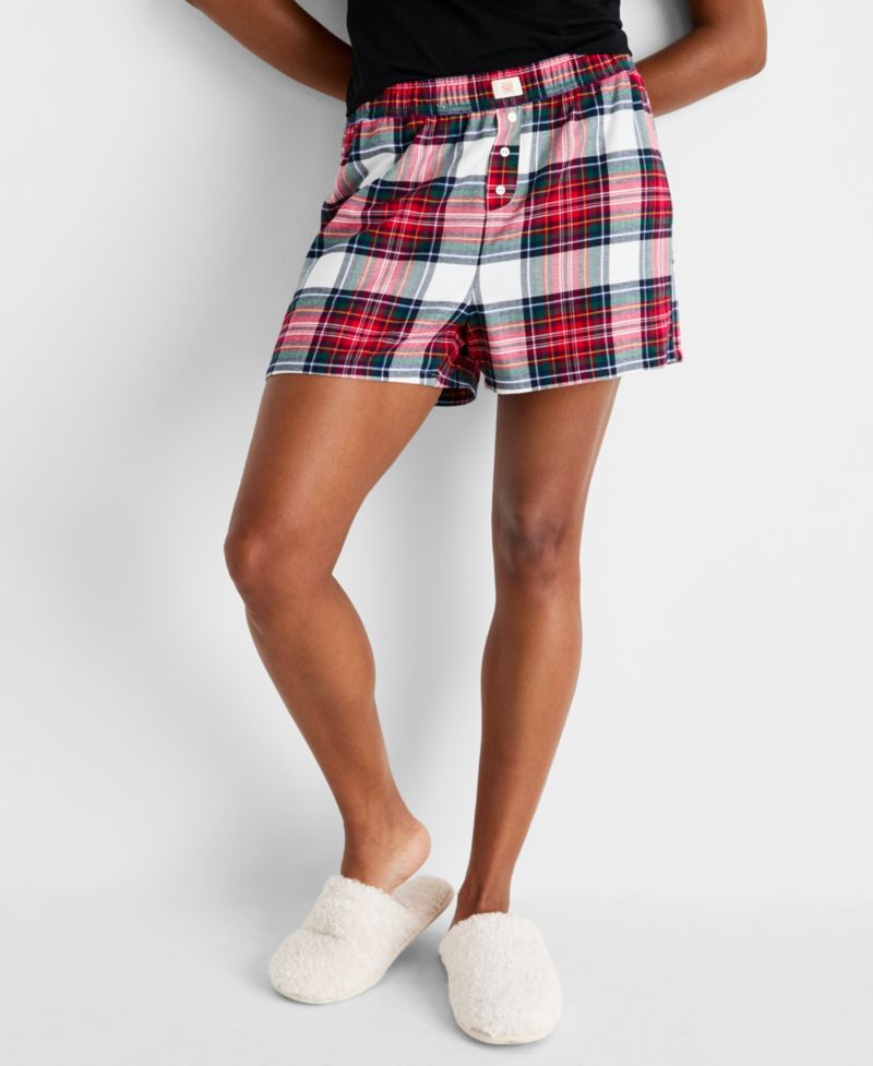 Women's Flannel Boxer Shorts