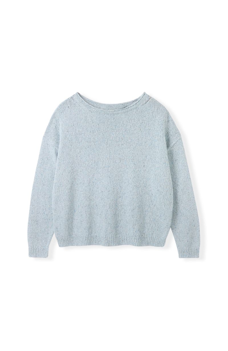 Women's Silk Blend Boat Neck Sweater
