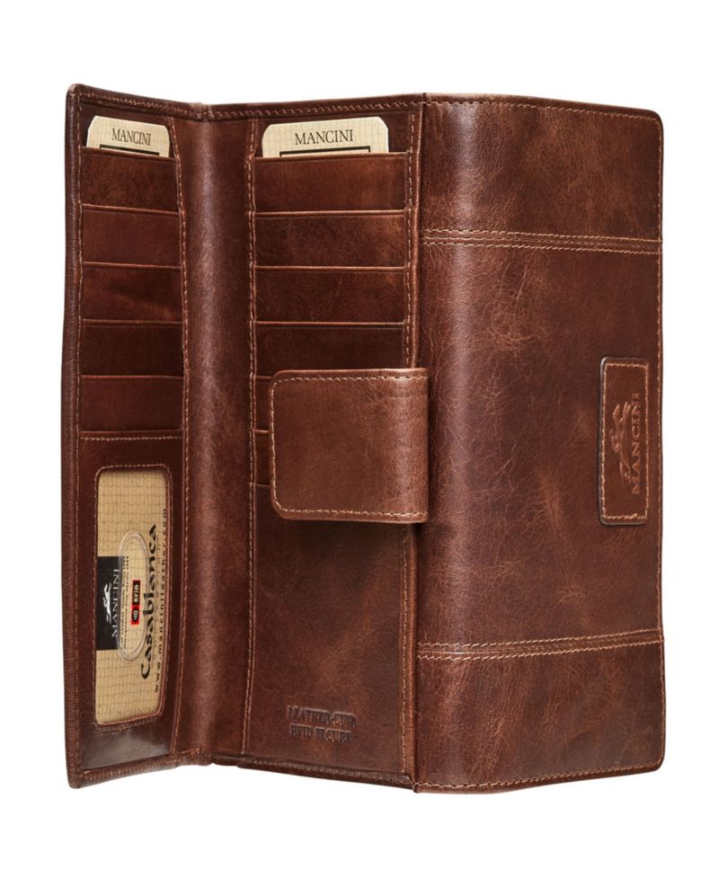 Casablanca Collection RFID Secure Ladies Clutch Wallet