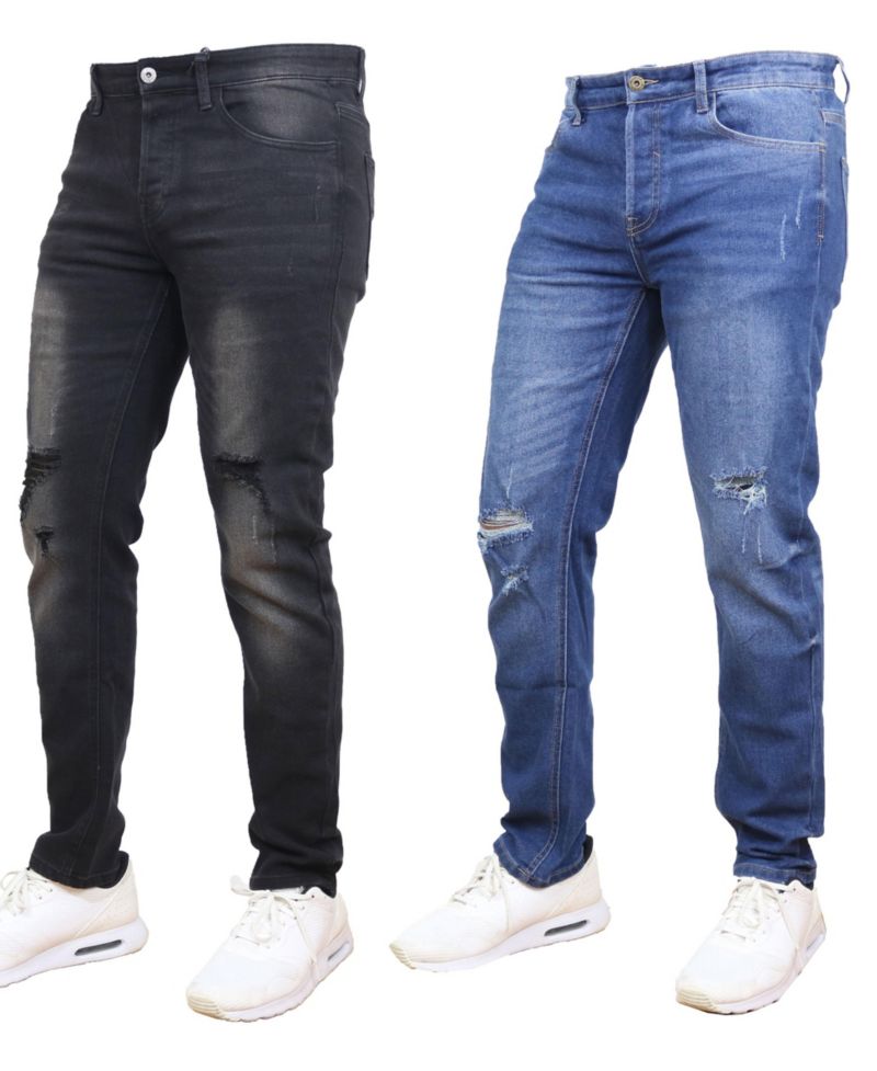 Men's 2-Pack Stretch Ripped Jeans