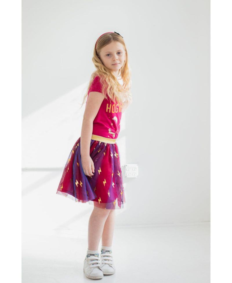 Little Girls Gryffindor T-Shirt Tulle Skirt and Headband 3 Piece Outfit Set Toddler|Child