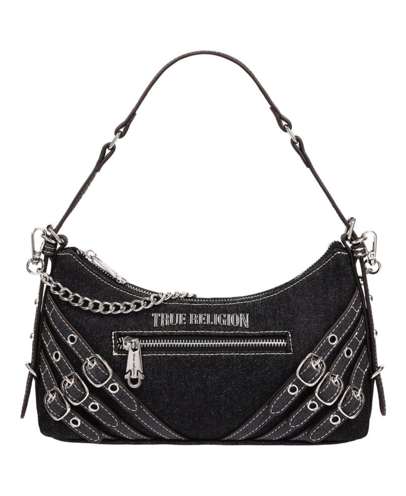Women's Triple Straps Denim Shoulder Bag