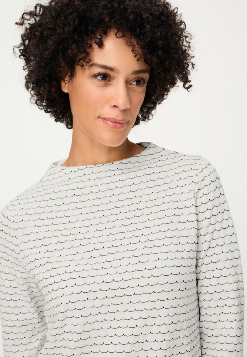 Women's Scallop Stripe Jersey Top