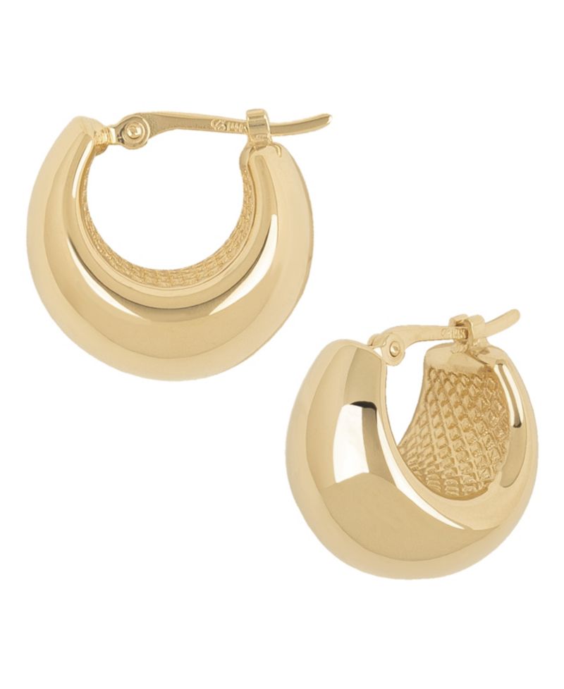Bold Hoop Earrings in 14k Yellow Gold, White Gold, or Rose Gold