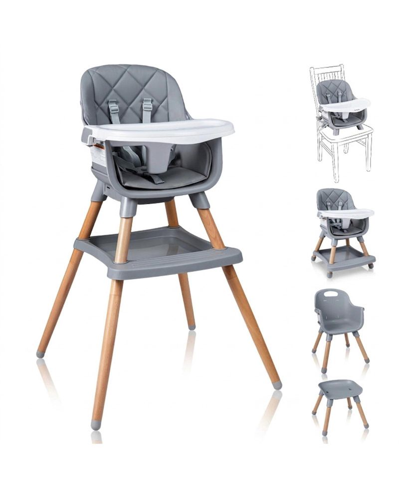 9-in-1 Convertible High Chair for Babies and Toddlers with Seat Cushion