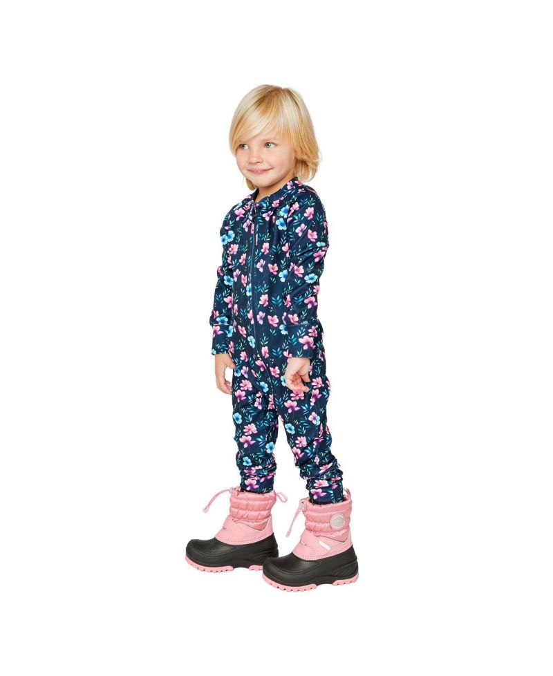 Baby Girls 6M to 24 M One Piece Thermal Underwear Floral Print