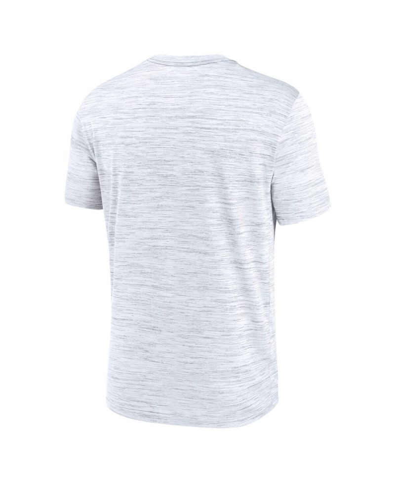 Men's White Clemson Tigers Velocity Stacked Performance T-Shirt