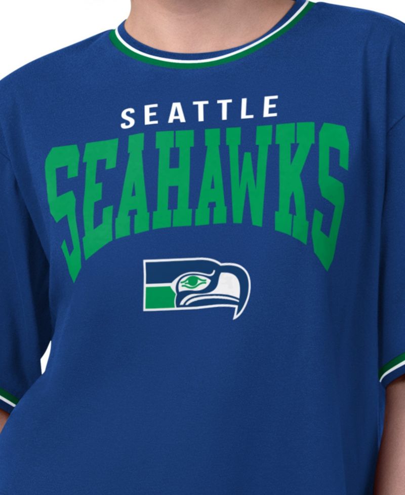 Women's Royal Seattle Seahawks Ace Cropped T-Shirt