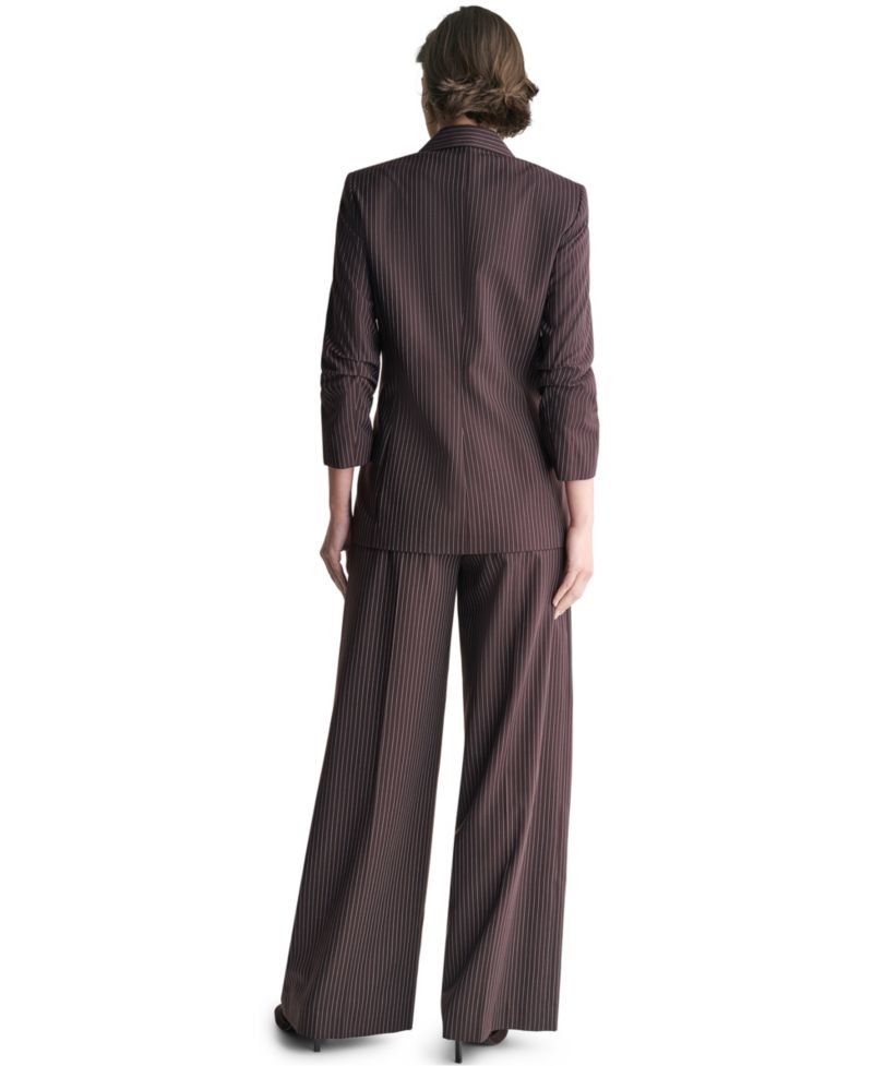 Women's Double-Breasted Pinstripe Blazer