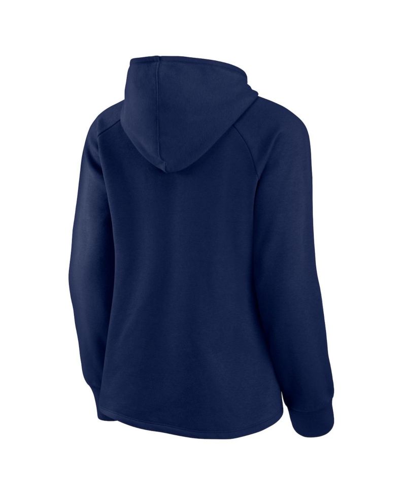 Women's Navy Minnesota Twins Perfect Play Raglan Pullover Hoodie