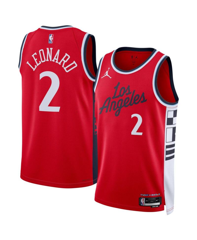 Men's and Women's Kawhi Leonard Red LA Clippers 2024/25 Swingman Jersey - Statement Edition