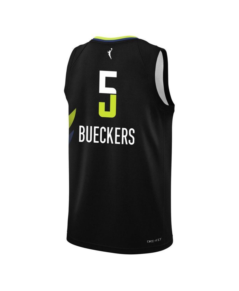 Big Boys and Girls Paige Bueckers Black Dallas Wings 2025 WNBA Draft Rebel Edition Victory Player Jersey